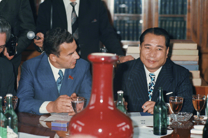 画像:ホフロフ総長と会談(1974年9月)