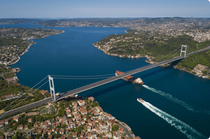 画像:ボスポラス海峡を擁する“文明の十字路”トルコ