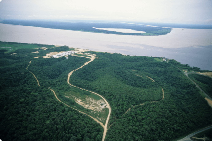 画像:世界最大の流域面積を誇るアマゾン川
