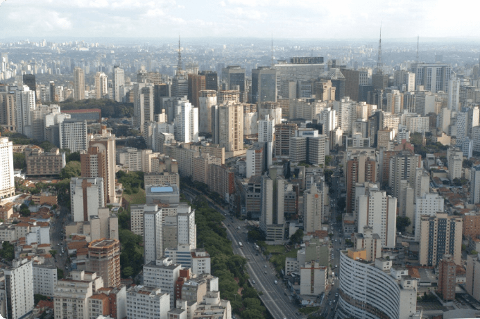 画像:ブラジル・サンパウロ市の街並み