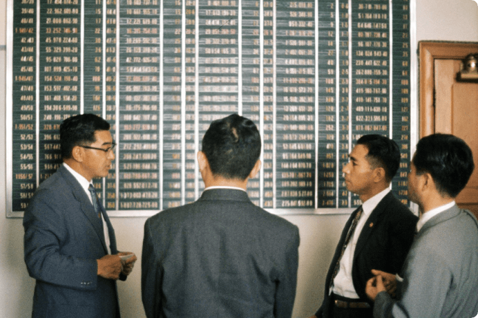 画像:サンパウロ市の農業組合を訪問（1960年）
