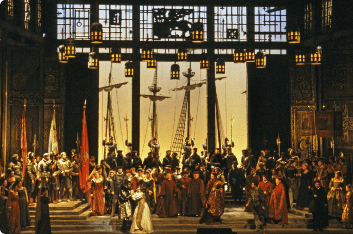 画像:民音の招へいによりオテロを上演するスカラ座（1981年　ＮＨＫホール）