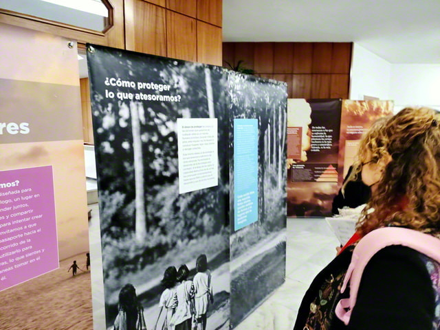 「核兵器なき世界への連帯」展(スペインのラ・サール大学マドリード校で)