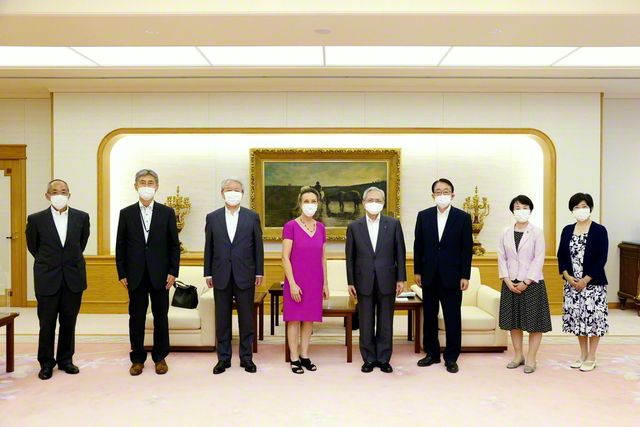 寄託式の様子(創価学会本部別館で)