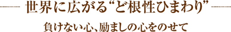 ー世界に広がる“ど根性ひまわり”ー 負けない心、励ましの心をのせて